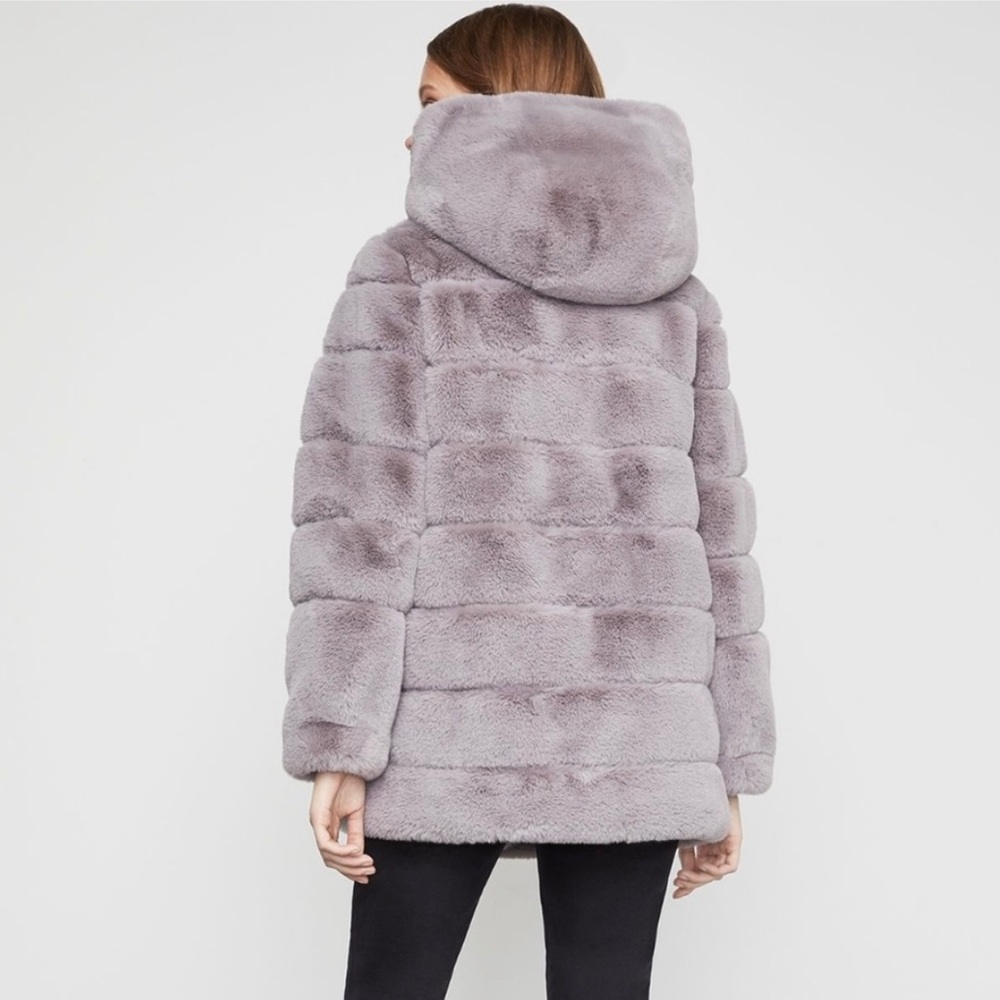 BCBG Women’s Hooded Faux Fur Coat